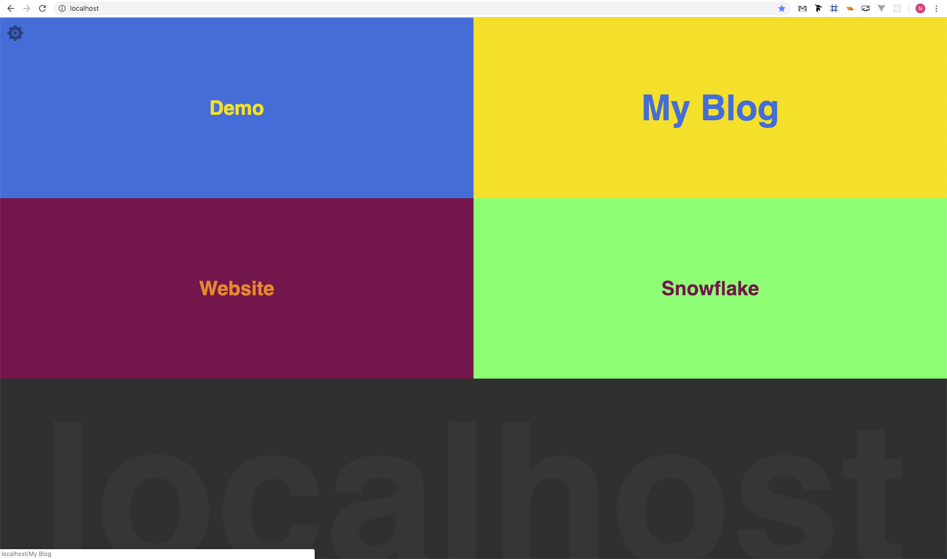 GitHub - nemos-gh/localhost-start-page: Localhost start page. Shows ...
